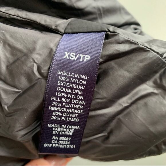 Saks Fifth Avenue Quilted Packable Down Black Jacket Full Zip Size XS - Picture 4 of 10